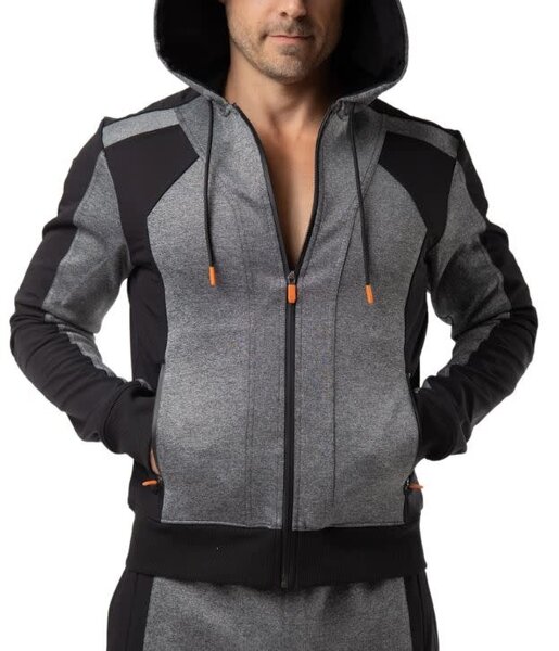 NASTY PIG NASTY PIG STATIC TRACK JACKET- STATIC GREY/BLACK
