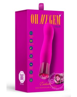 BLUSH NOVELTIES OH MY GEM EXCLUSIVE RECHARGEABLE SILICONE VIBE TOURMALINE