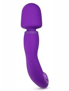 BLUSH NOVELTIES WELLNESS DUAL SENSE RECHARGEABLE SILICONE MASSAGER PURPLE