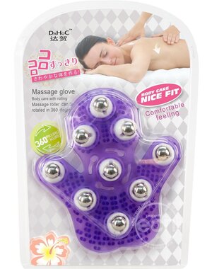 BMS Factory SIMPLE & TRUE ROLLER BALLS MASSAGER GLOVE PURPLE