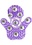 BMS Factory SIMPLE & TRUE ROLLER BALLS MASSAGER GLOVE PURPLE