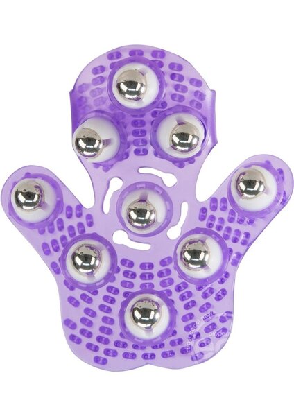 BMS Factory SIMPLE & TRUE ROLLER BALLS MASSAGER GLOVE PURPLE
