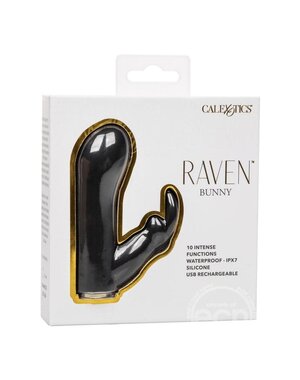 CalExotics RAVEN BUNNY RECHARGEABLE SILICONE RABBIT VIBRATOR