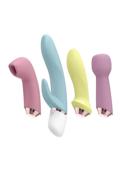 SATISFYER SATISFYER MARVELOUS FOUR RECHARGEABLE SILICONE VIBRATOR SET