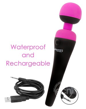 PALMPOWER PALM POWER RECHARGEABLE WAND MASSAGER FUSCHIA