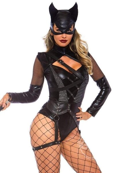 LEG AVENUE VILLAINESS VIXEN 2PC BLACK