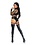 LEG AVENUE CRIMINAL KITTY 3PC BLACK