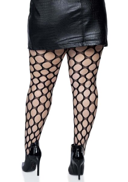 LEG AVENUE JUMBO POTHOLE NET TIGHTS 1X/2X