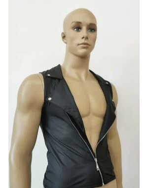 EVEREST TRADING COMPANY LLC SLEEVELESS BLACK MOTORCYCLE JACKET