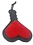 EVEREST TRADING COMPANY LLC HEART SHAPE PADDLE BLACK WITH RED FUR