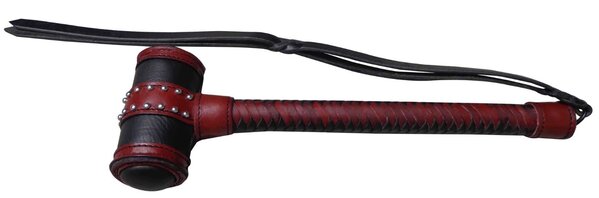 EVEREST TRADING COMPANY LLC DUNGEON HAMMER IN BLACK & BURGUNDY LEATHER