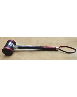 EVEREST TRADING COMPANY LLC MEDIEVAL DUNGEON HAMMER IN BLACK & BURGUNDY LEATHER WITH METAL TRIMMINGS