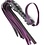 EVEREST TRADING COMPANY LLC LEATHER 23inch FLOGGER WITH HEAVY DUTY HANDLE BLACK & PURPLE