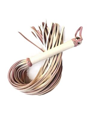 EVEREST TRADING COMPANY LLC SOFT LEATHER FLOGGER WHITE & PINK