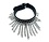 EVEREST TRADING COMPANY LLC BLACK LEATHER COLLAR WITH WATERFALL CHAINS