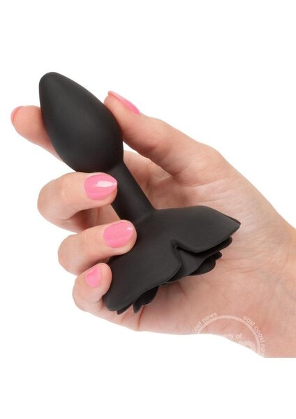 FORBIDDEN FORBIDDEN ROSE SILICONE ANAL PLUG BLACK