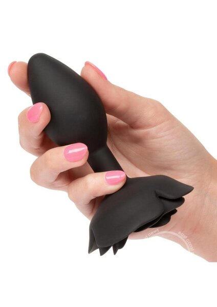 FORBIDDEN FORBIDDEN ROSE SILICONE ANAL PLUG BLACK