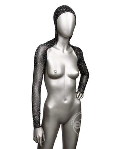 RADIANCE RADIANCE HOODED SHOULDER SHRUG BLACK