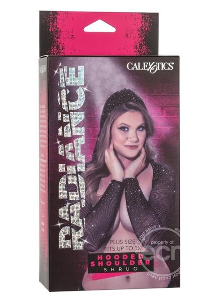 RADIANCE RADIANCE HOODED SHOULDER SHRUG BLACK