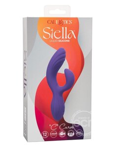 STELLA STELLA LIQUID SILICONE C CURVE RECHARGEABLE G-SPOT VIBE PURPLE