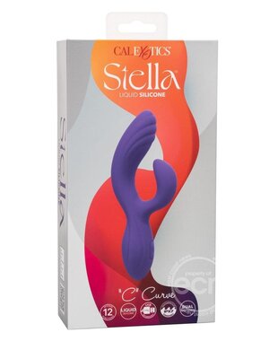 STELLA STELLA LIQUID SILICONE C CURVE RECHARGEABLE G-SPOT VIBE PURPLE