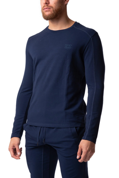 NASTY PIG NASTY PIG ALPHA LONG SLEEVE SHIRT MIDNIGHT NAVY