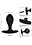 CalExotics WEIGHTED SILICONE INFLATABLE PLUG BLACK