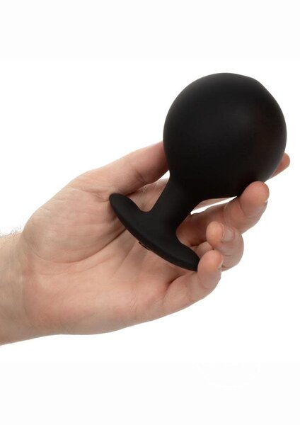 CalExotics WEIGHTED SILICONE INFLATABLE PLUG LARGE BLACK