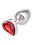 CalExotics JEWEL RUBY HEART ALUMINUM ANAL PLUG
