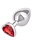 CalExotics JEWEL RUBY HEART ALUMINUM ANAL PLUG
