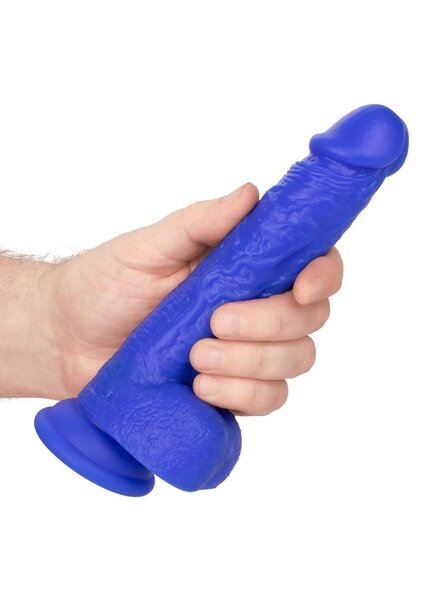 CalExotics ADMIRAL VIBRATING SAILOR 7inch RECHARGEABLE BLUE DILDO