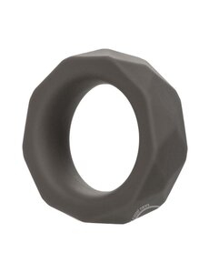 CalExotics ALPHA LIQUID SILICONE PROLONG PRISMATIC RING GRAY