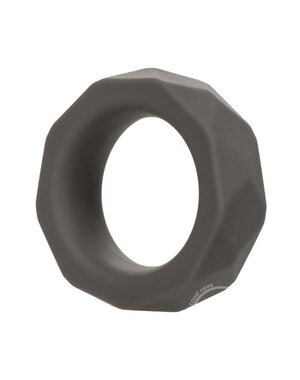 CalExotics ALPHA LIQUID SILICONE PROLONG PRISMATIC RING GRAY
