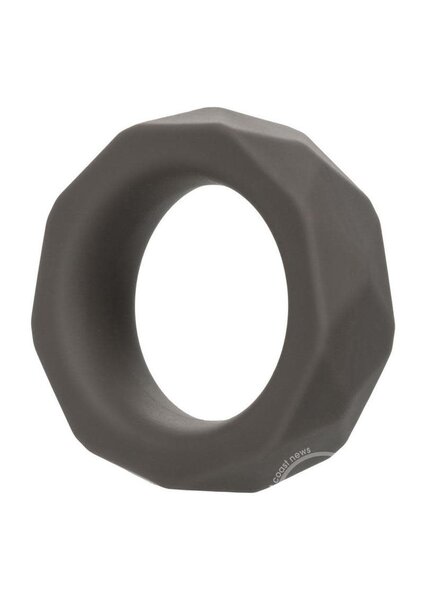CalExotics ALPHA LIQUID SILICONE PROLONG PRISMATIC RING GRAY