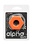 CalExotics ALPHA LIQUID SILICONE PROLONG SEXAGON COCK RING ORANGE