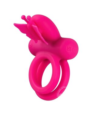 CalExotics SILICONE RECHARGEABLE DUAL BUTTERFLY RING