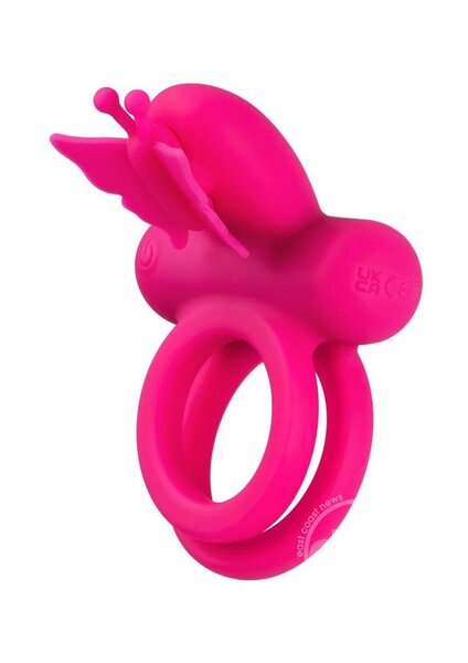 CalExotics SILICONE RECHARGEABLE DUAL BUTTERFLY RING