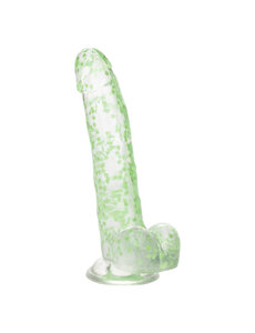CalExotics NAUGHTY BITS I LEAF DICK GLOW-IN-THE-DARK WEED LEAF DILDO