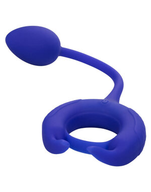 CalExotics ADMIRAL PLUG AND PLAY WEIGHTED BLUE SILICONE COCK RING