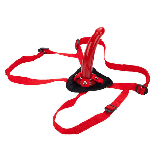 CalExotics RED RIDER ADJUSTABLE STRAP ON WITH 7inch DILDO