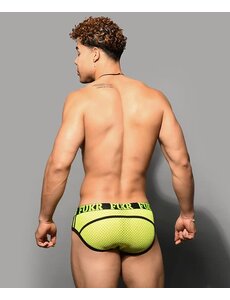 ANDREW CHRISTIAN ANDREW CHRISTIAN FUKR NEON MESH BRIEF NEON YELLOW