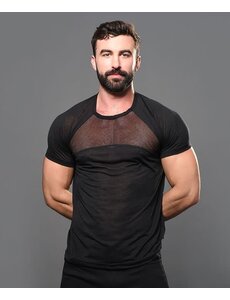 ANDREW CHRISTIAN ANDREW CHRISTIAN CITY MESH BURNOUT TEE