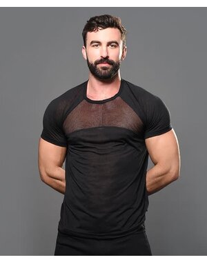 ANDREW CHRISTIAN ANDREW CHRISTIAN CITY MESH BURNOUT TEE