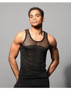 ANDREW CHRISTIAN ANDREW CHRISTIAN CITY MESH BURNOUT TANK