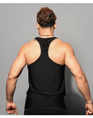 ANDREW CHRISTIAN ANDREW CHRISTIAN MIDNIGHT MESH SQUARE NECK TANK