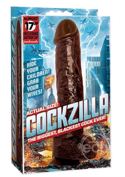 BBC'S COCKZILLA BLACK 17" DILDO