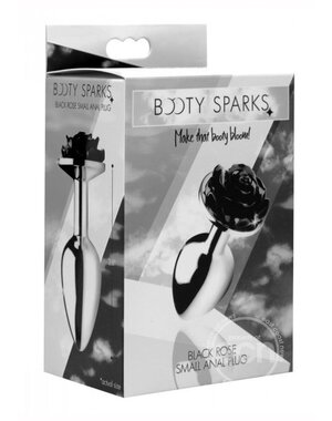 XR Brands BOOTY SPARKS BLACK ROSE ANAL PLUG