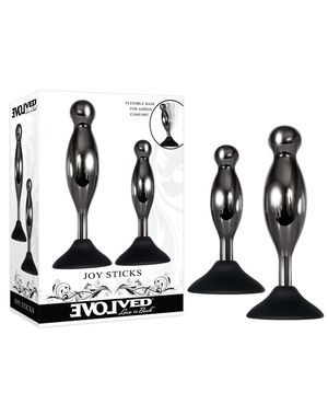 EVOLVED NOVELTIES EVOLVED JOY STICKS ANAL PLUG SET BLACK