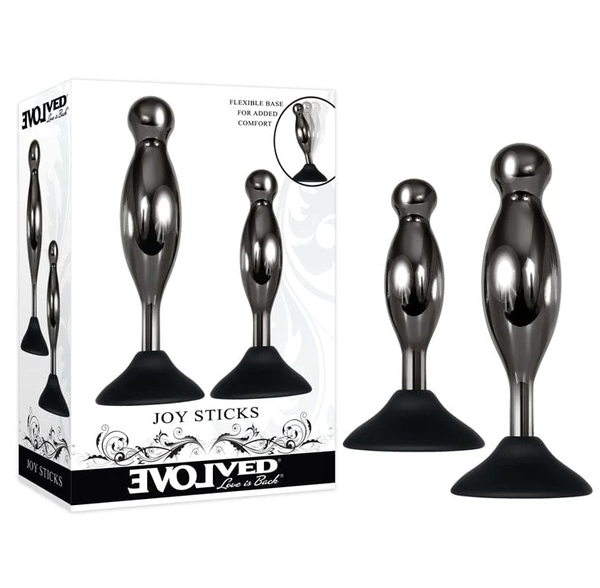 EVOLVED NOVELTIES EVOLVED JOY STICKS ANAL PLUG SET BLACK