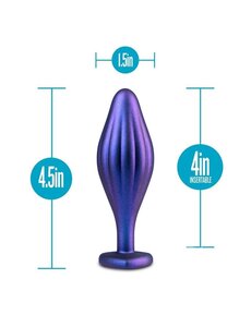 BLUSH NOVELTIES ANAL ADVENTURES MATRIX WAVY BLING PLUG SAPPHIRE